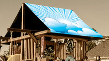 Blue Clouds Playset Roof Tarp