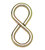 1/4" Figure 8 Hook - Yellow Zinc